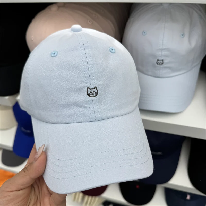 Damen Baseball-Cap aus Baumwolle mit Katzen-Stickerei Skanto
