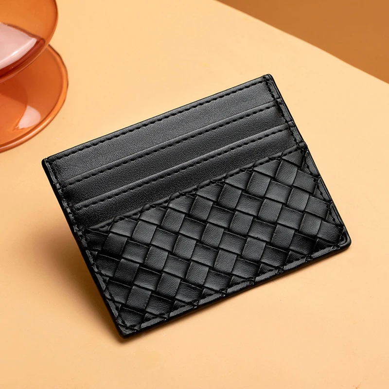 Gewebte Lederkartenhalter