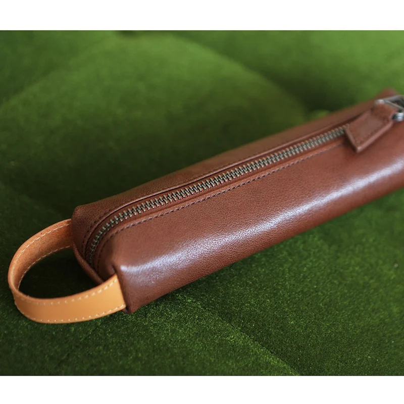 Premium Leder Reißverschluss Stiftetui