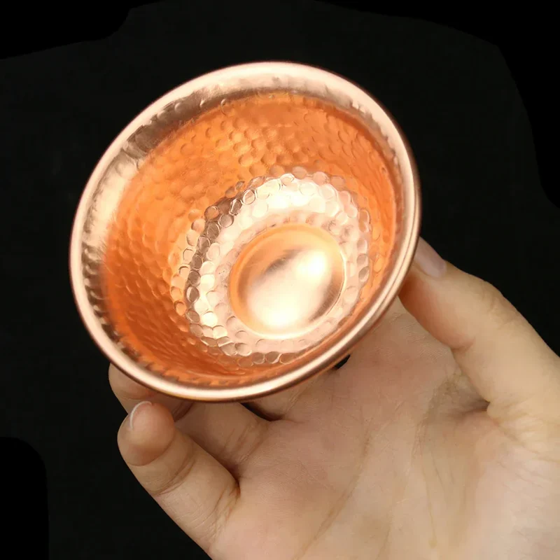Nepalesischer Wasserreiniger aus reinem Kupfer, große, handgehämmerte heilige Wasserschale für Buddha-Buddhismus-Zubehör
