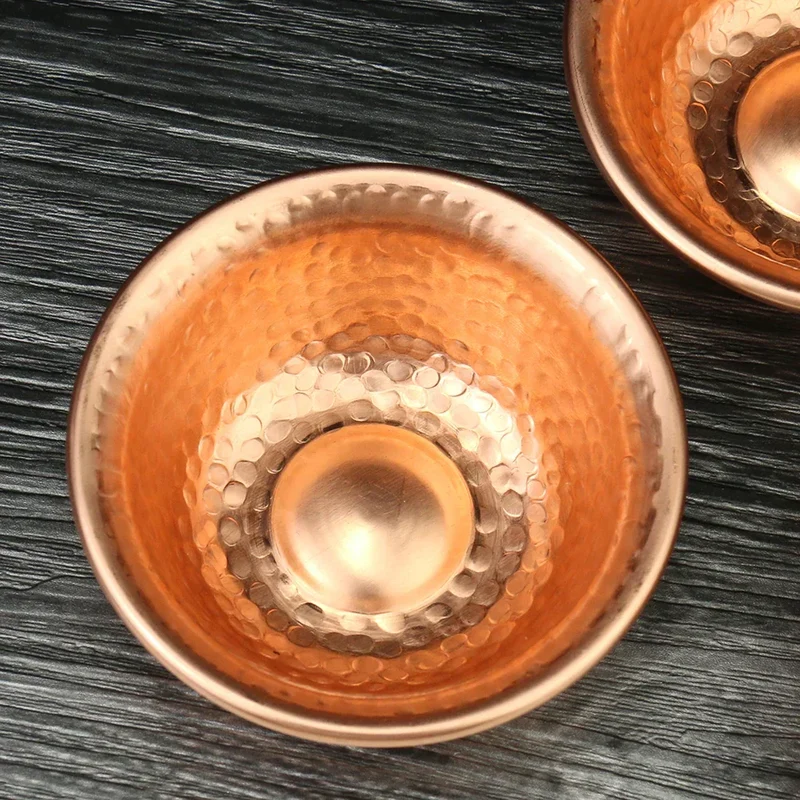 Nepalesischer Wasserreiniger aus reinem Kupfer, große, handgehämmerte heilige Wasserschale für Buddha-Buddhismus-Zubehör