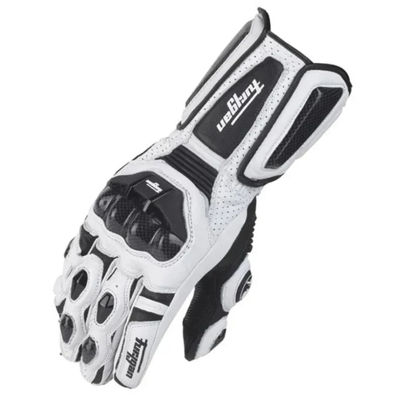 Skanto | RidePro Carbon Motorradhandschuhe | Wind- & Wasserdicht | Touchscreen-kompatibel | Protektoren aus echtem Leder | Für Sommer & Winter