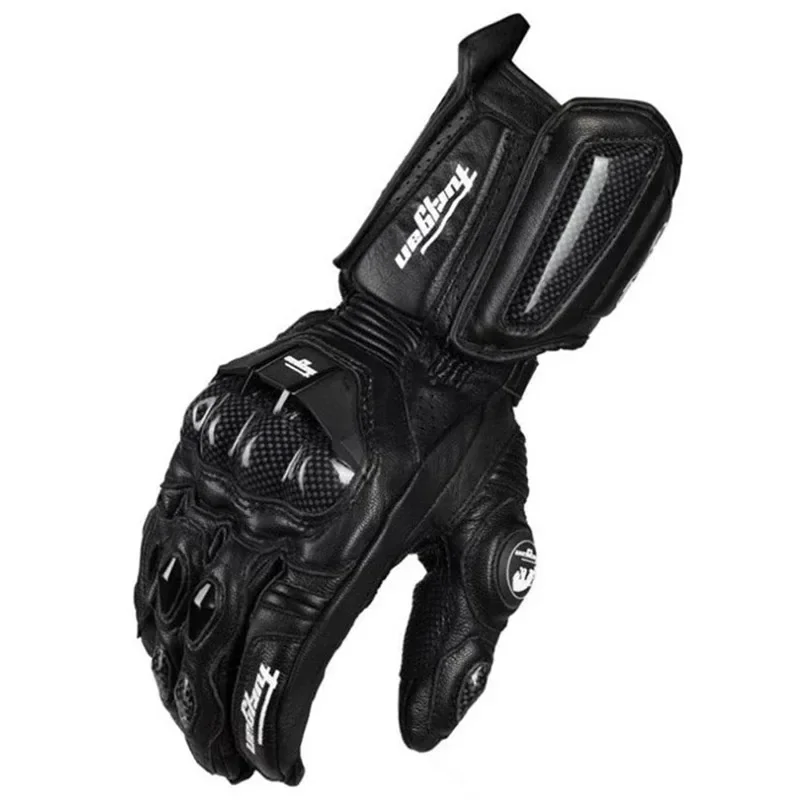 Skanto | RidePro Carbon Motorradhandschuhe | Wind- & Wasserdicht | Touchscreen-kompatibel | Protektoren aus echtem Leder | Für Sommer & Winter