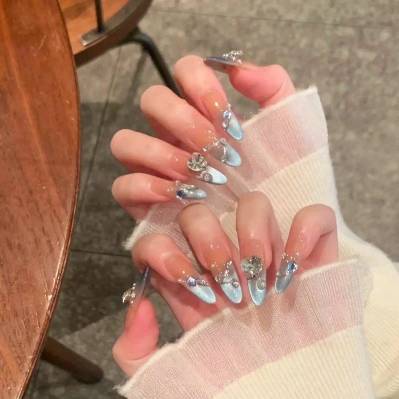 Premium Glänzende Quadratische Press-On-Nagelerweiterungen