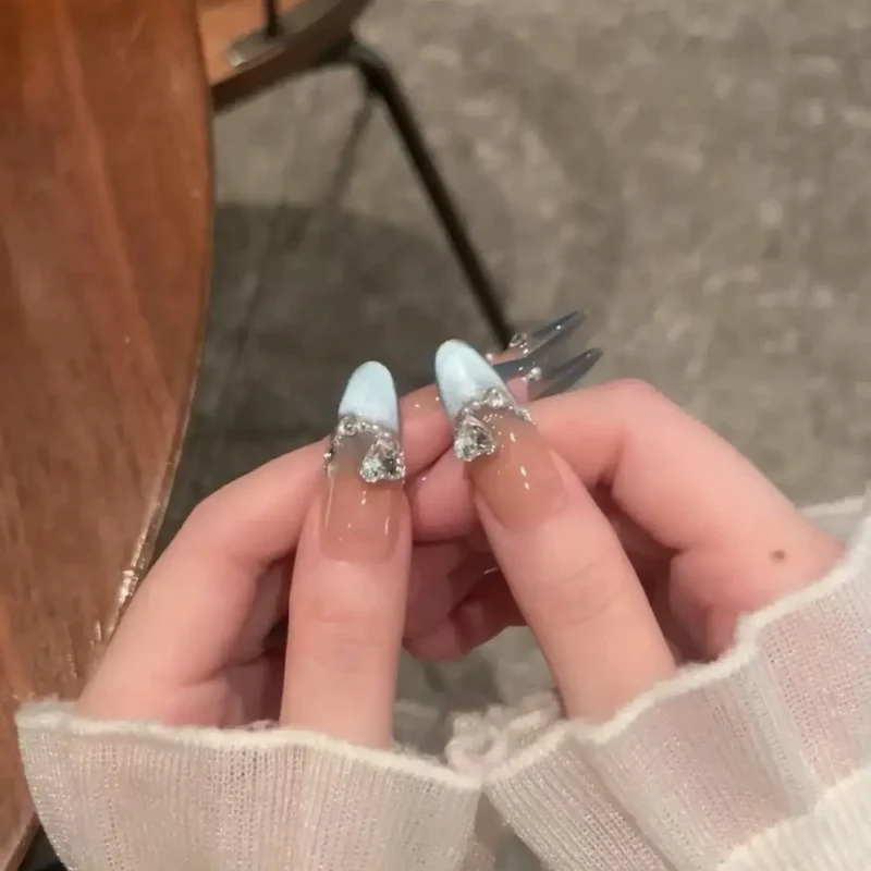 Premium Glänzende Quadratische Press-On-Nagelerweiterungen