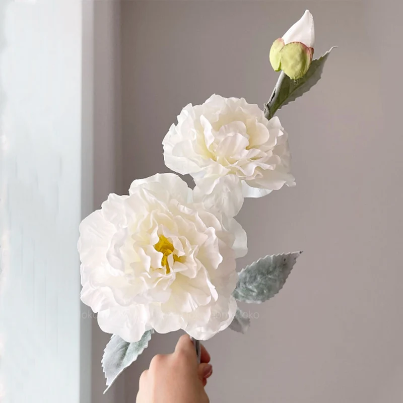 Realistische Pfingstrose Blumenstiel