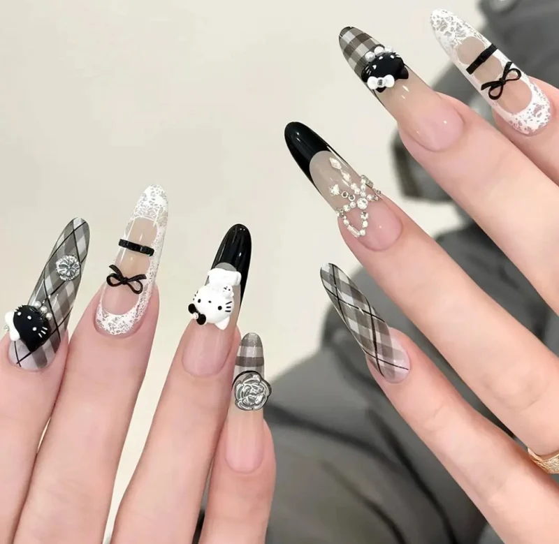 Premium Glänzende Gel Nagelverlängerungen