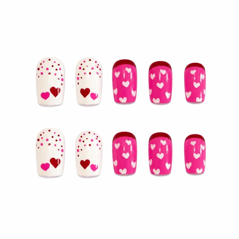 Herz Muster Nagelkunst Verlängerungen