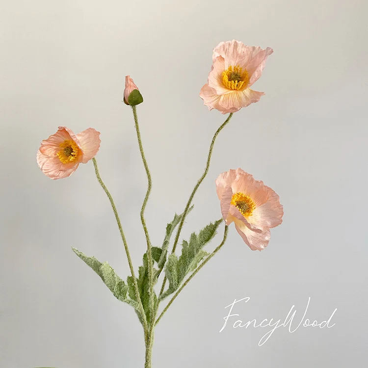 Lebensnahe Mohnblume Floral Stamm
