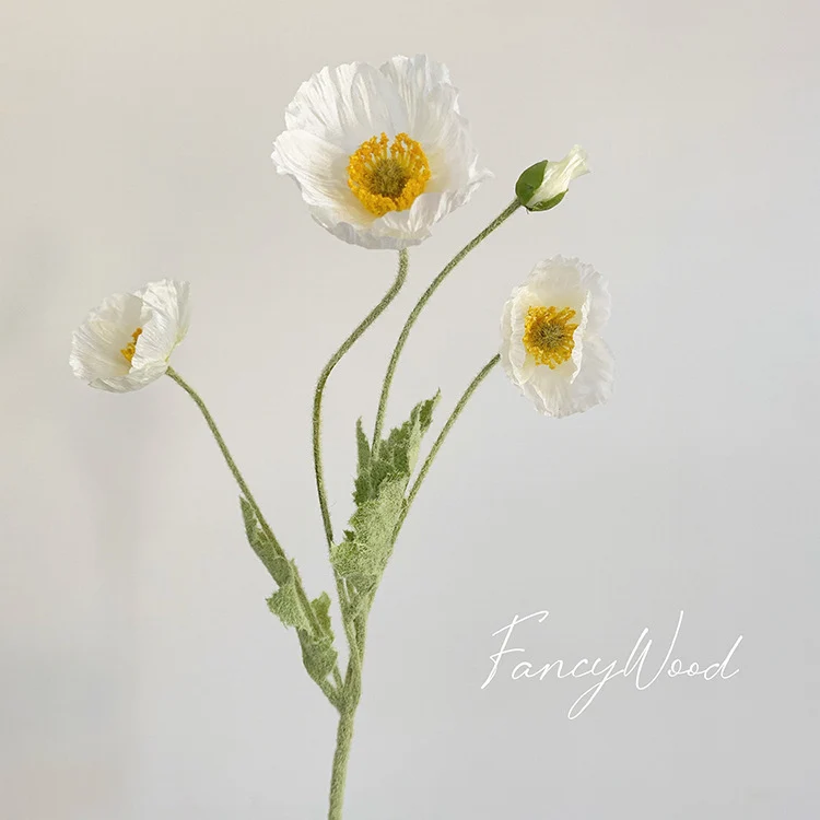 Lebensnahe Mohnblume Floral Stamm