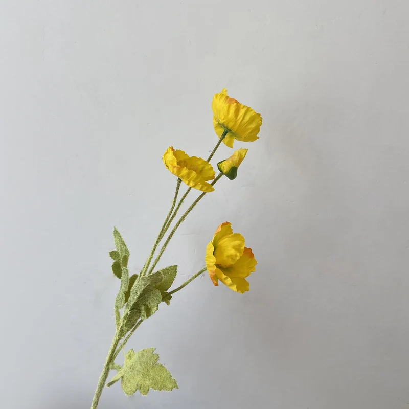 Lebensnahe Mohnblume Floral Stamm