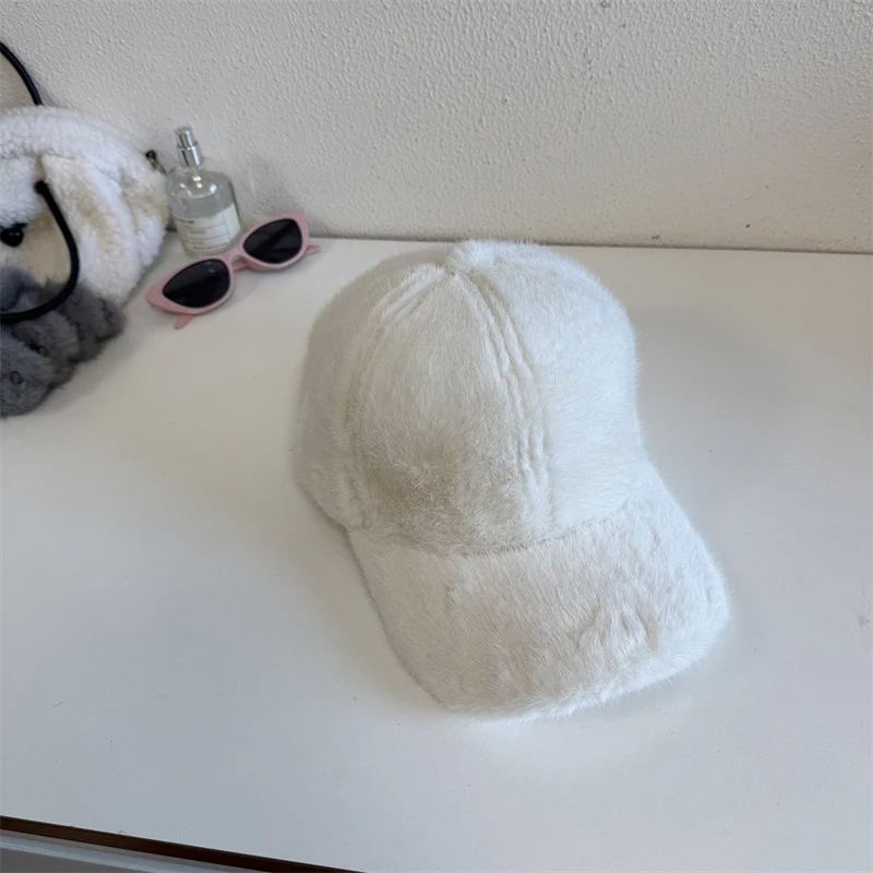 Unisex Plüsch-Baseball Cap aus Kunstfell Skanto