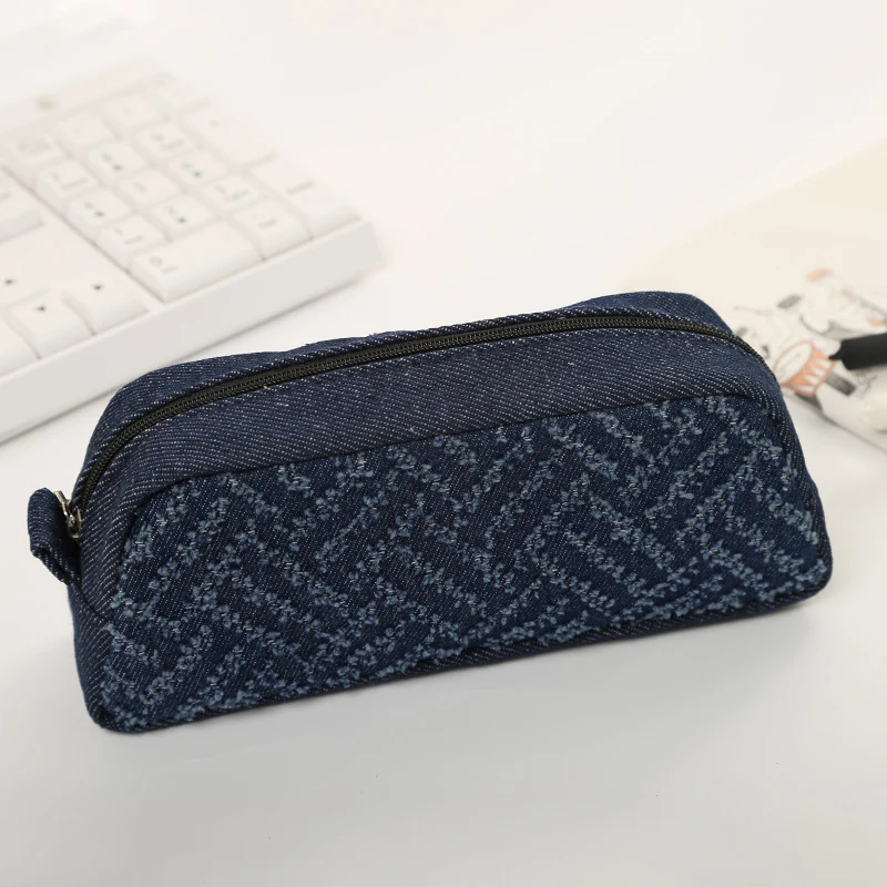 Denim Texturiertes Federmäppchen