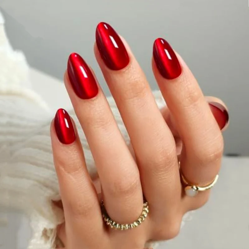 Glänzende Ombre Nagelkunst Verlängerungen