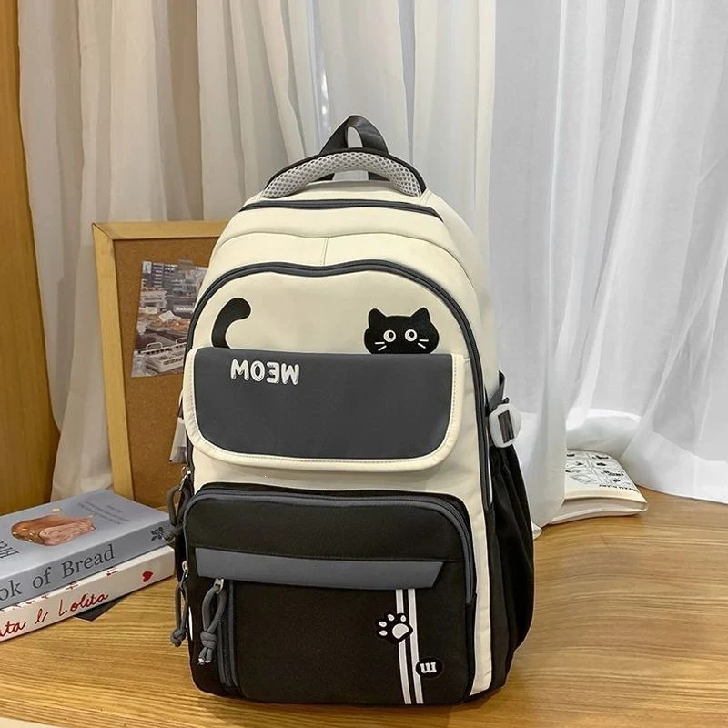 Lustiger katzenmotivierter Schulrucksack Karnz