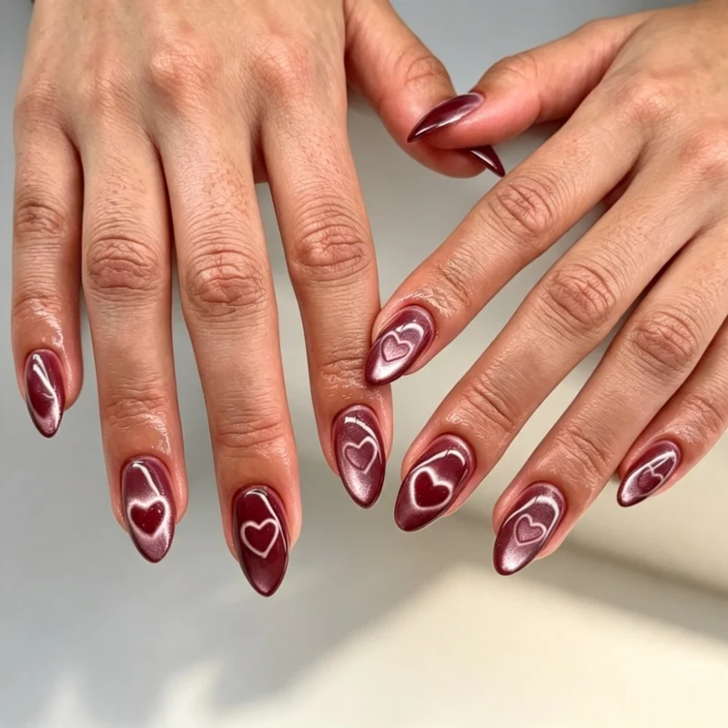 Herz Design Gel Nagelverlängerungen