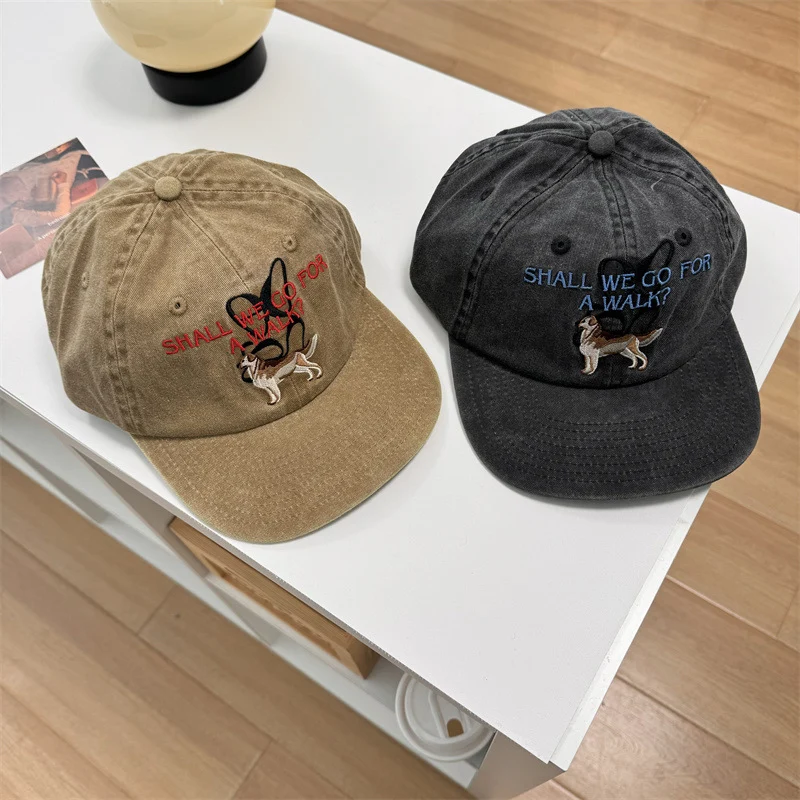 Unisex lustige bestickte Cap mit Hundemotiv Skanto