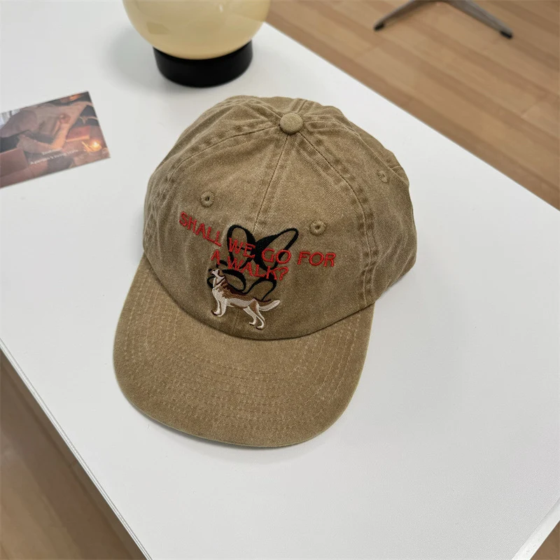 Unisex lustige bestickte Cap mit Hundemotiv Skanto
