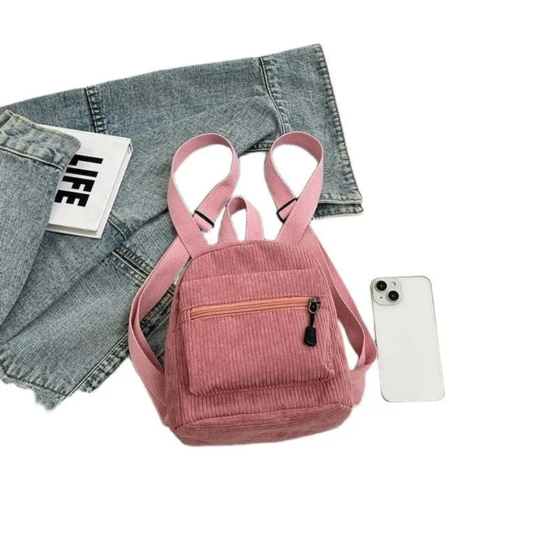 Kompakter Cord-Ripp- Mini-Rucksack Karnz