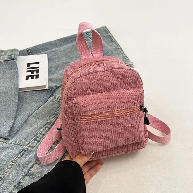 Kompakter Cord-Ripp- Mini-Rucksack Karnz