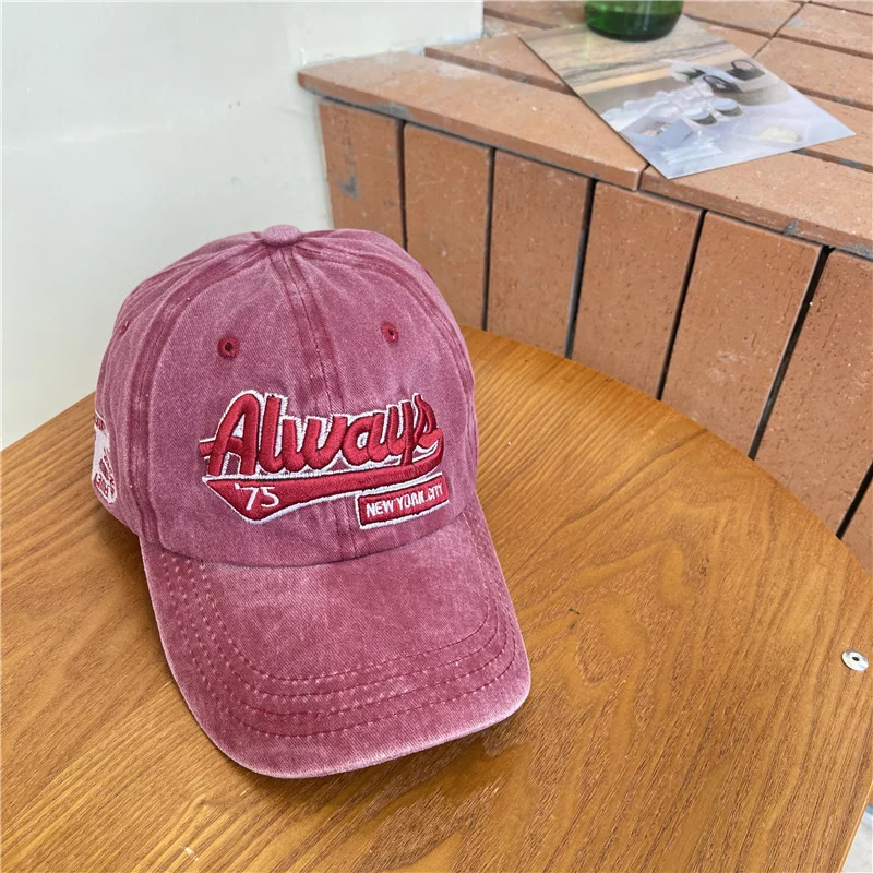 Vintage-inspirierte Distressed Baumwoll-Baseballkappe für Herren Skanto
