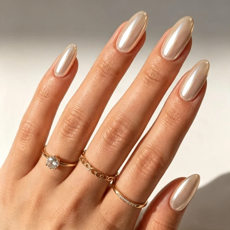 Glänzende Stiletto-Nagelverbesserungen