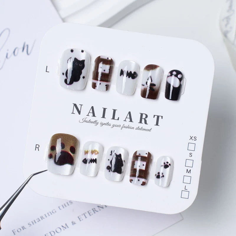 Press-On Leopardenmuster Nagelspitzen