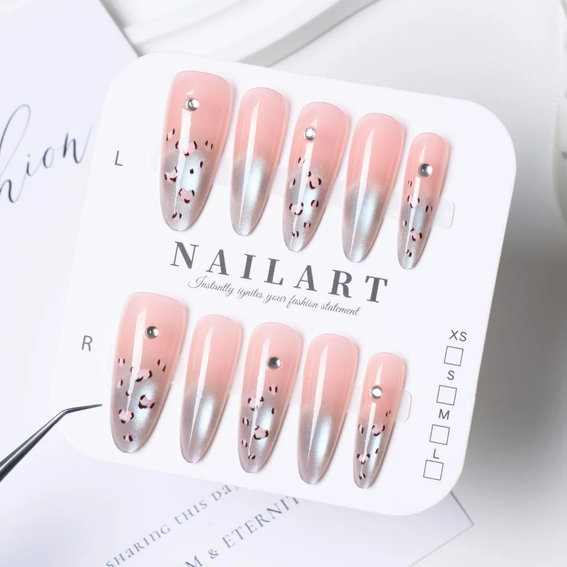 Press-On Leopardenmuster Nagelspitzen
