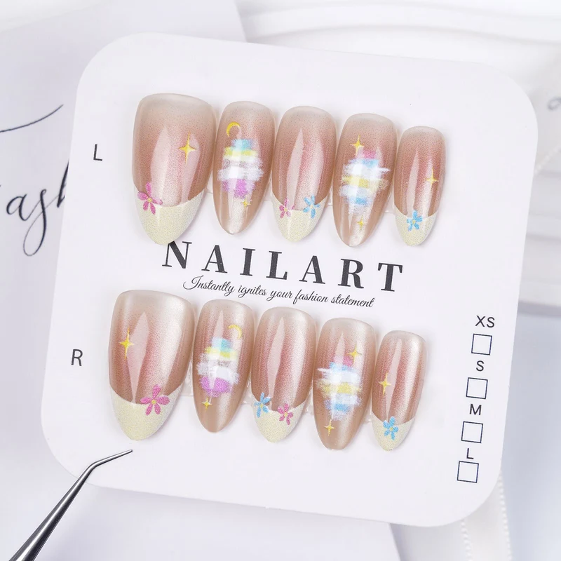 Press-On Leopardenmuster Nagelspitzen