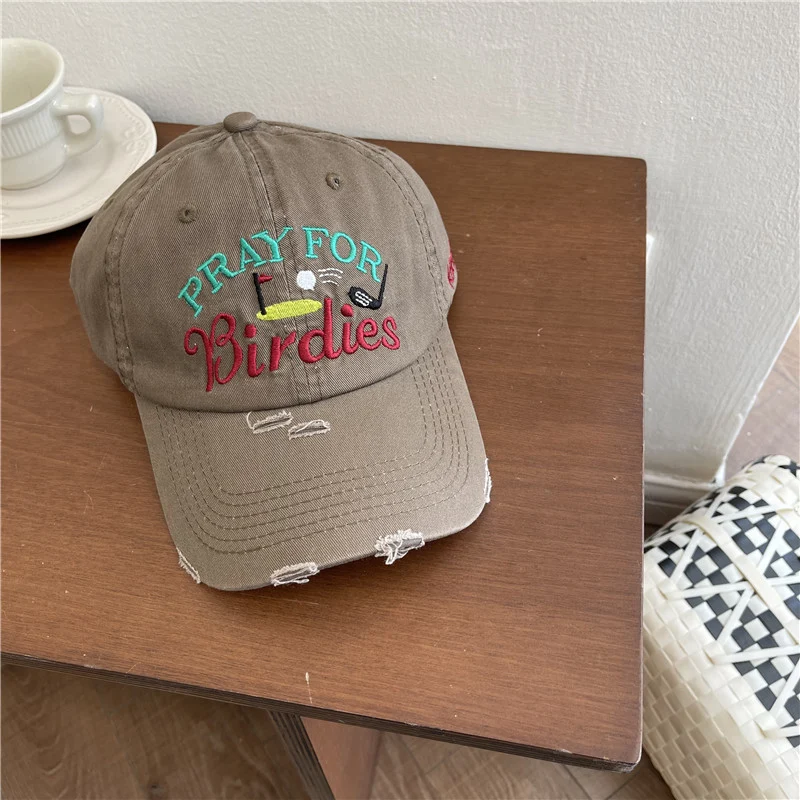 Damen Lässige Distressed-Baseballkappe mit Stickerei Skanto
