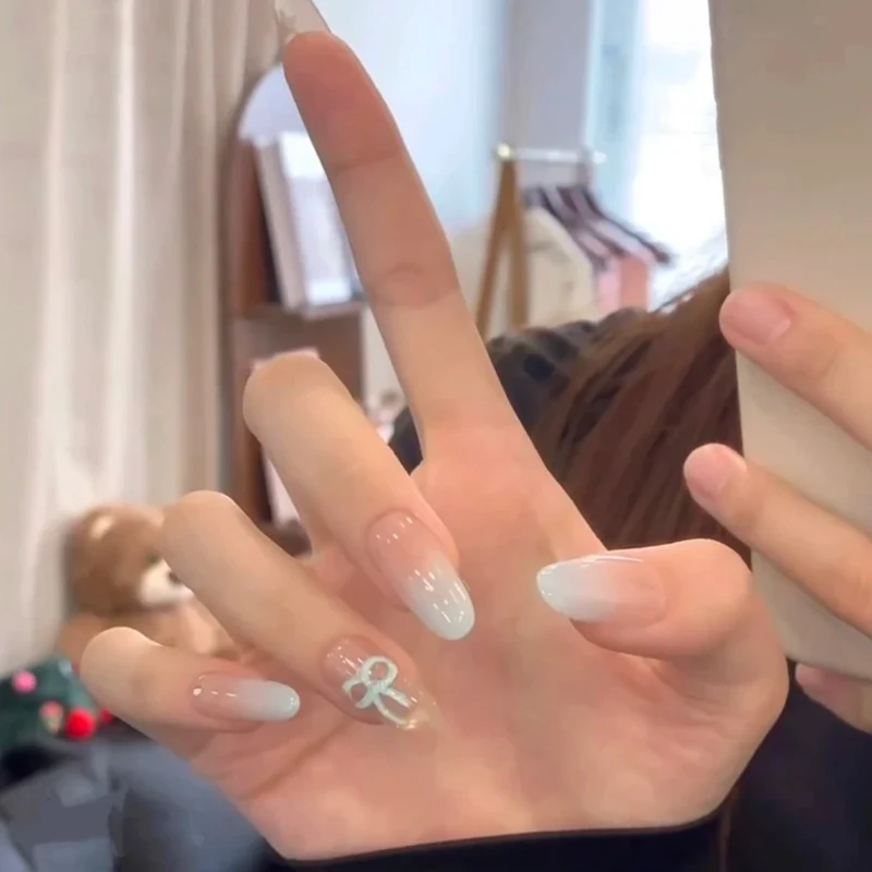 Elegante Glitternde Stiletto Nail Extensions