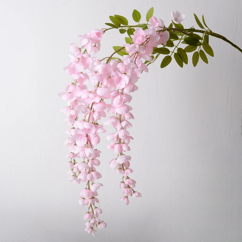 Elegante Faux-Wisteria-Blütenstiel-Dekoration