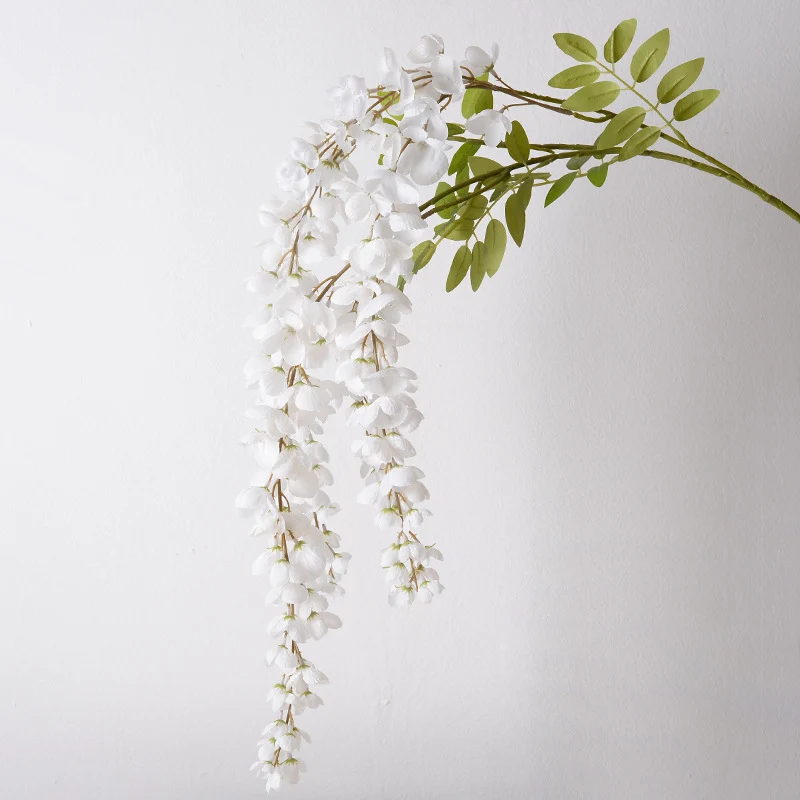 Elegante Faux-Wisteria-Blütenstiel-Dekoration
