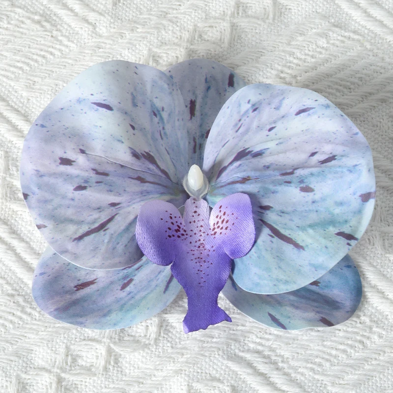 Elegante Stoff Orchideen Haarklammer
