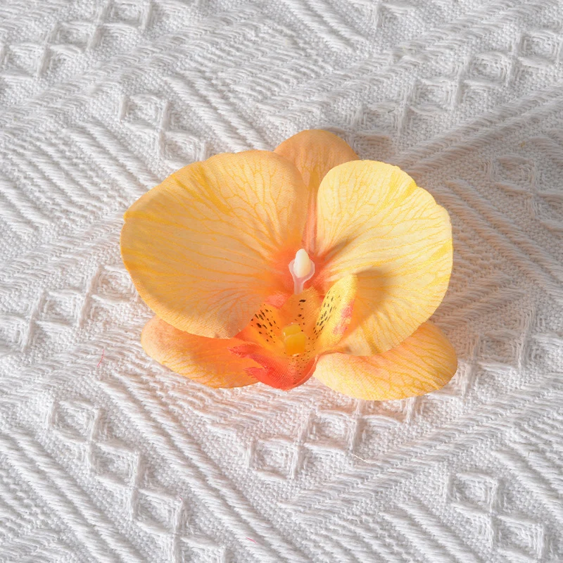 Elegante Stoff Orchideen Haarklammer