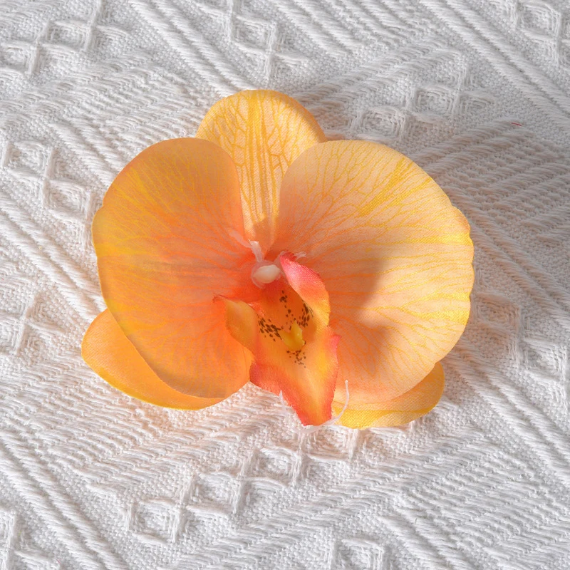 Elegante Stoff Orchideen Haarklammer