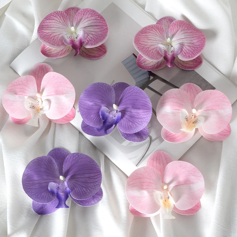 Elegante Stoff Orchideen Haarklammer