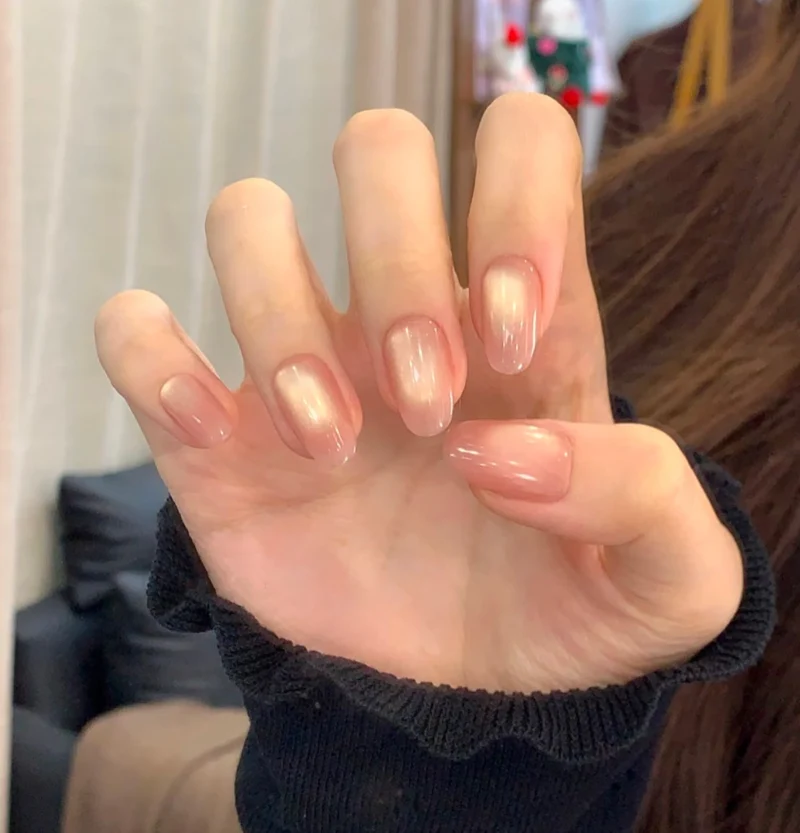 Floral Verzierter Press-On-Nagelset