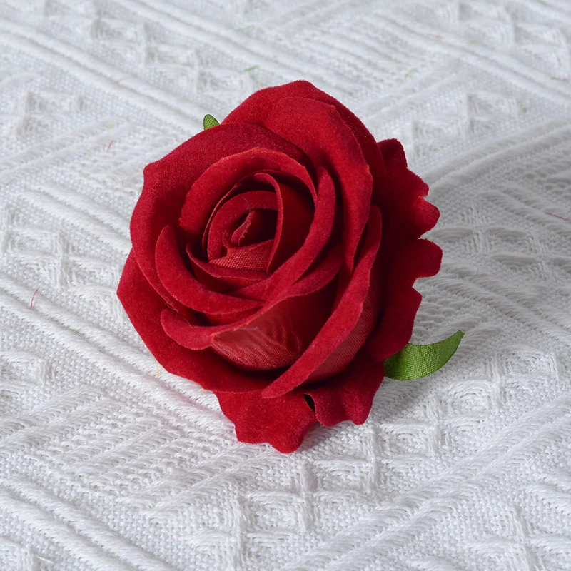 Dekorativer Samt Rose Pins Brosche