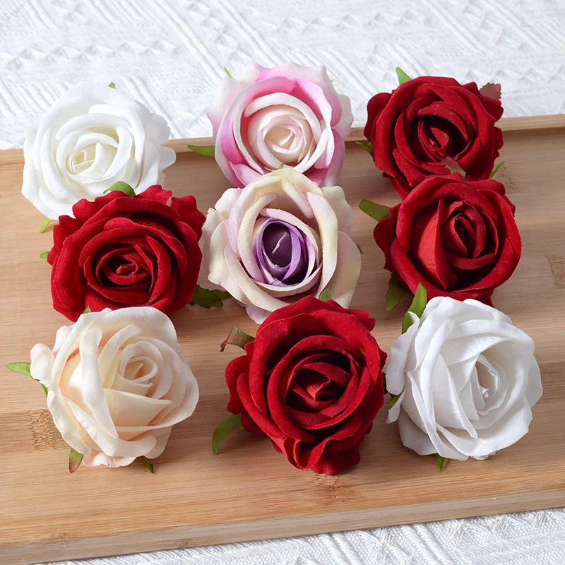 Dekorativer Samt Rose Pins Brosche