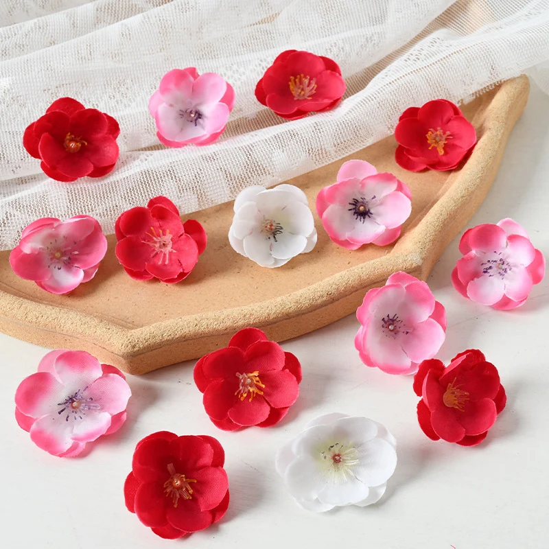 Elegantes Stoff Blüten Haarklammer Set