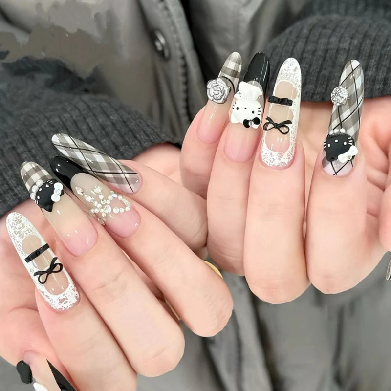 Glänzendes Ombre Quadrat Press-On Nagelset
