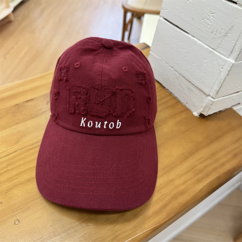 Herren Distressed Bestickte Baseballkappe Skanto