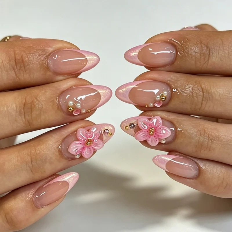 Floral Dekorative Gel-Nagelverstärkungen