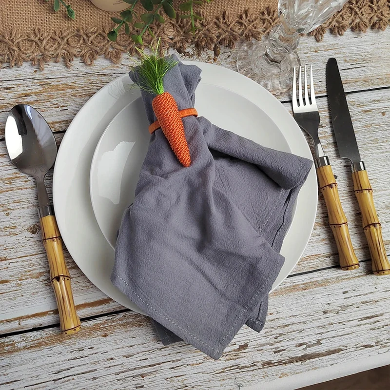 Set aus 10 Baumwollservietten im Unifarben-Design | Skanto