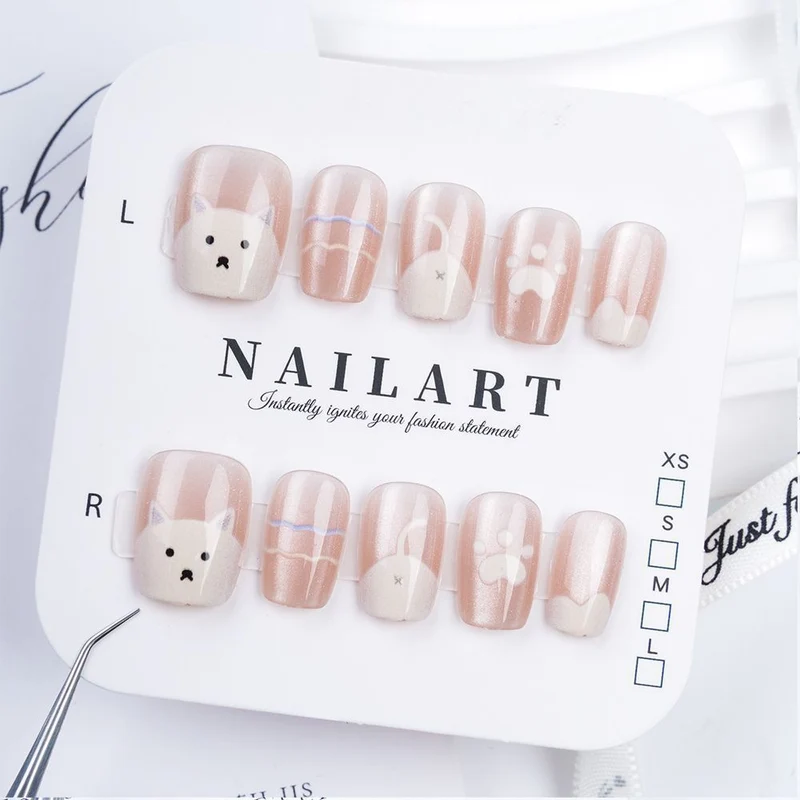 Dekorativer Stiletto Press-On Nagelset