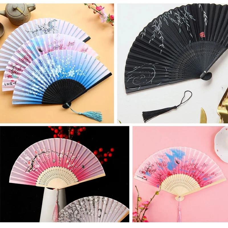 Traditioneller japanischer Fächer mit Blumenmuster | Skanto