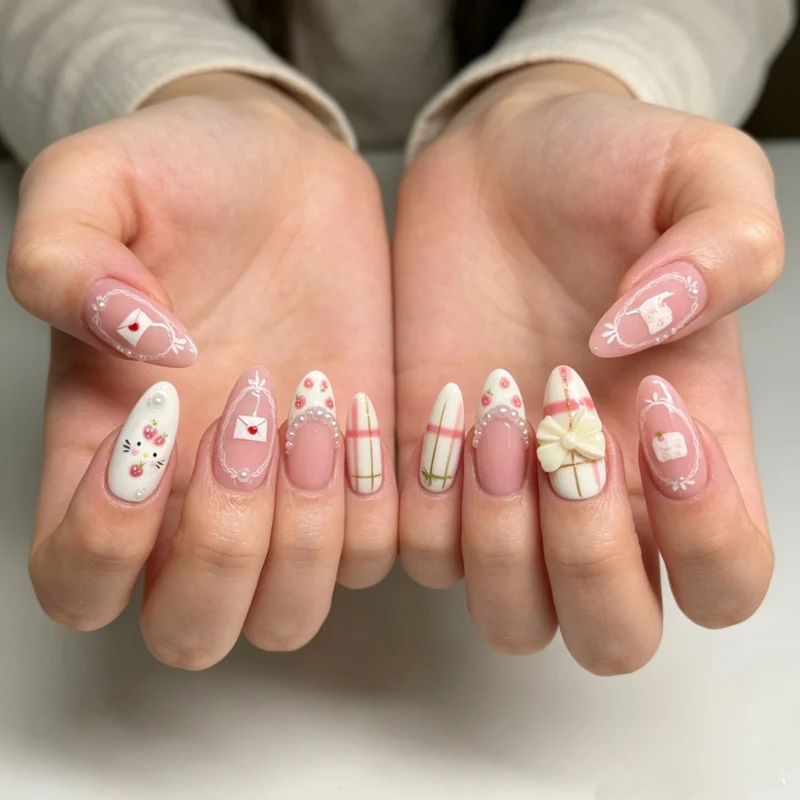 Dekoratives Stiletto-Nagelset