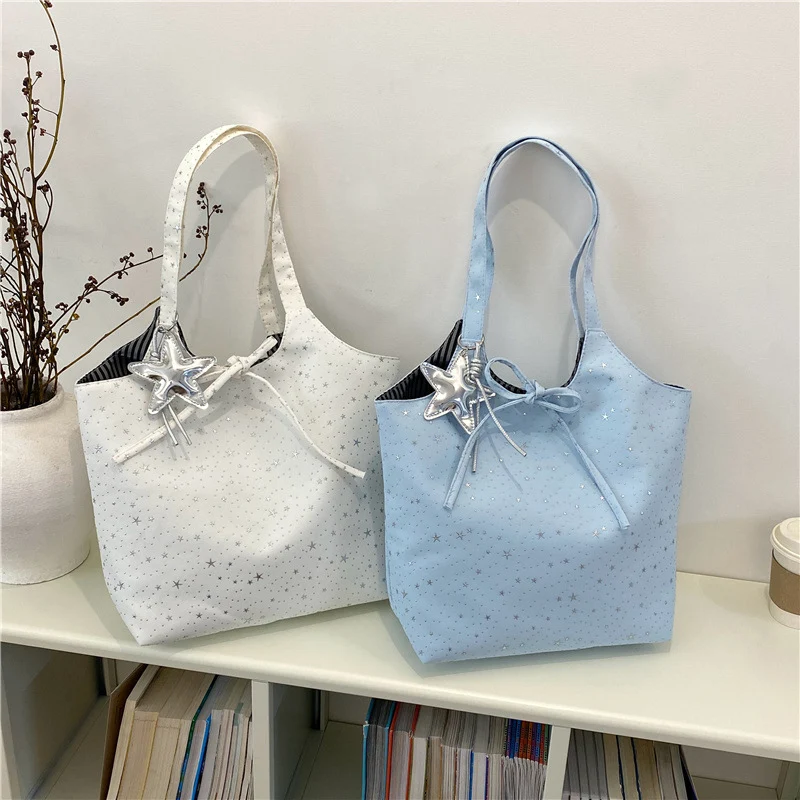 Stilvolle Sternen-Print Tote Handtasche
