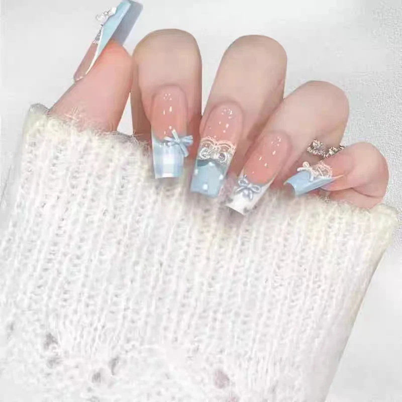 Elegante lange Stiletto-Nagelverstärkungen